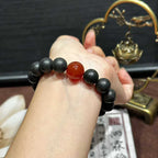 Ebony Hush R-B29丨Handmade Earthy Botanical Incense Bead Bracelet  Beads Red Agate Tiger Eye