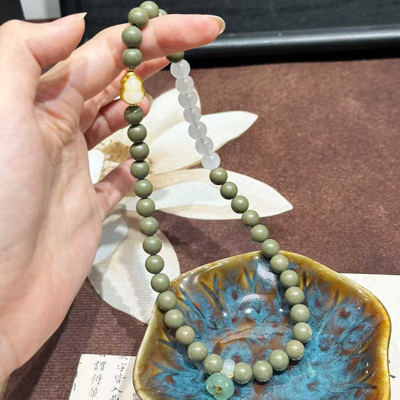 Sun Haze R-B30丨Warm Dawn Botanical Incense Bead Bracelet | Mild Warm Woody Herbal Scent