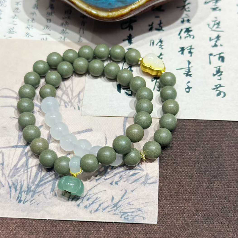 Sun Haze R-B30丨Warm Dawn Botanical Incense Bead Bracelet | Mild Warm Woody Herbal Scent
