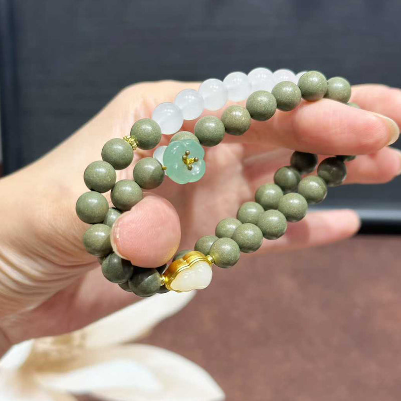 Sun Haze R-B30丨Warm Dawn Botanical Incense Bead Bracelet | Mild Warm Woody Herbal Scent