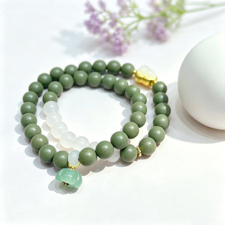 Sun Haze R-B30丨Warm Dawn Botanical Incense Bead Bracelet | Mild Warm Woody Herbal Scent