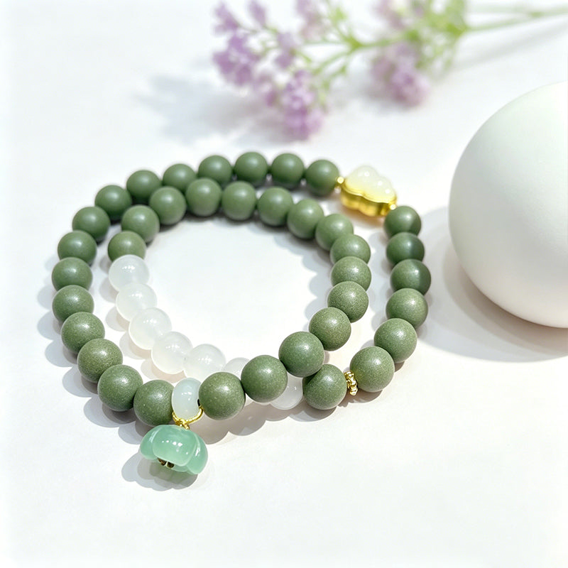 Sun Haze R-B30丨Warm Dawn Botanical Incense Bead Bracelet | Mild Warm Woody Herbal Scent