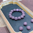 Moonlight Purple Aroma Incense Bracelet | Zen Style Lacquer Lotus Beaded Jewelry