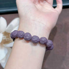 Moonlight Purple Aroma Incense Bracelet | Zen Style Lacquer Lotus Beaded Jewelry