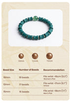 Matte Dark Green Bamboo Joint Aroma Bead Wrist R-B39 丨 Band with Green Chalcedony