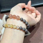 Hibiscus Iris R-B34丨Hibiscus Bloom Botanical Incense Bead Bracelet Red Agate Strawberry Crystal