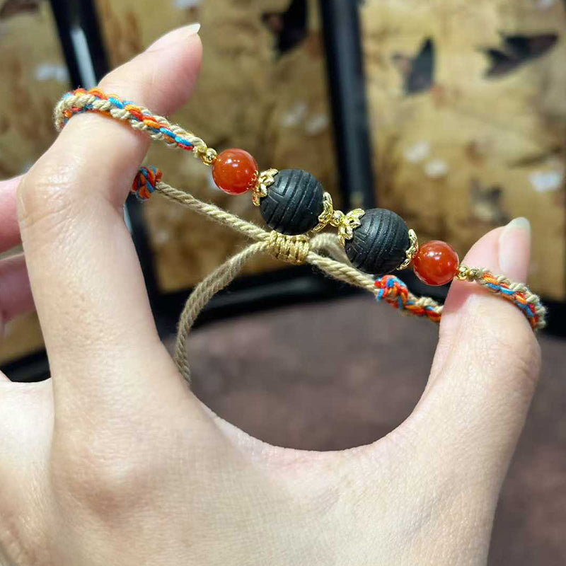 R-B37 丨Traditional Oriental Blended Aroma Bead Wrist Cord