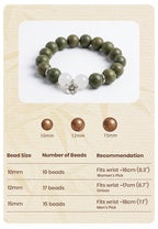 Wutong Warm R-B41丨Warm Spicy Woody Teal Aroma Wrist Beads White Jade Moonstone Detail