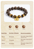 Oriental Zen Scented Bead Bracelet Tiger Eye Gold Horse