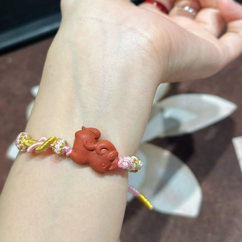 Tang Lady Red Scent Pony Soft Pink Purple Braided Scent Wrist Cord