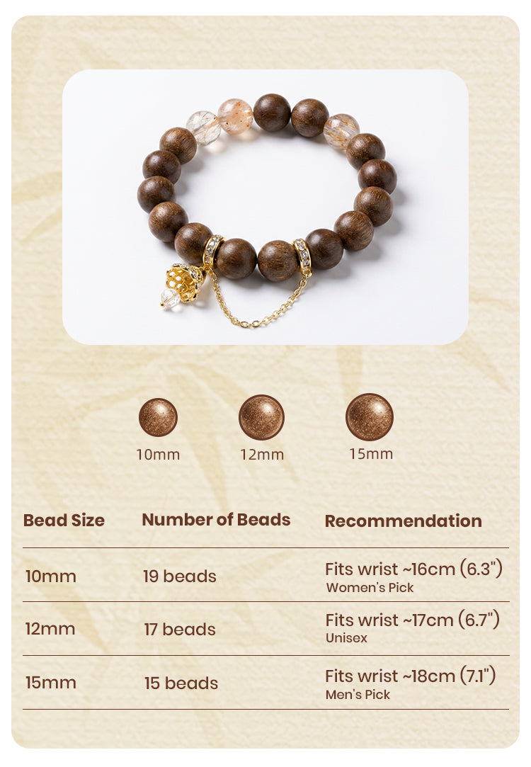 Han Palace Natural Herbal Incense Beads with Crystal Bell
