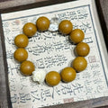 Pearl Chamber Aroma R-B76丨Traditional Hand Rolled Warm Tone Pear & Agarwood Blended Scent Wrist Piece