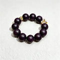 Violet DreamR-B08 丨Handmade Spine Date Seed Botanical Incense Bead Bracelet with Enamel Butterfly Accents