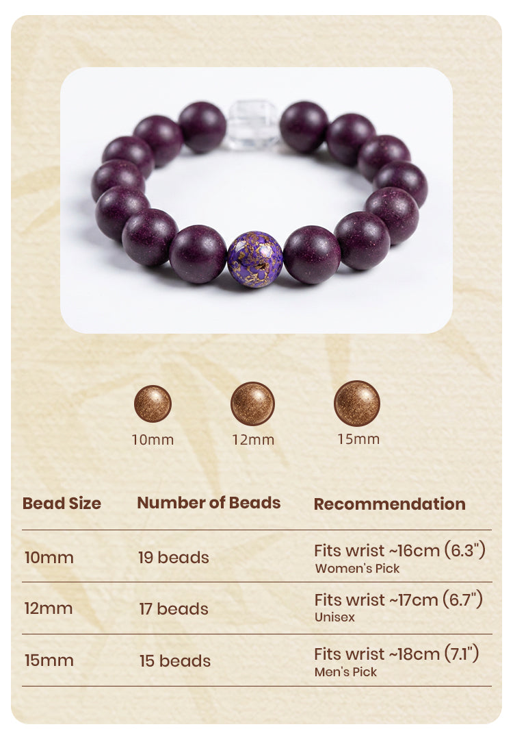 Violet Dream R-B07 丨Ancient Formula Woody Floral Scent Purple Tone Bead Wrist Ornament