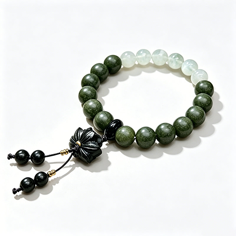 Moon Timber R-B19丨Multi Herb Lavender Fragrance Bead Wrist Ornament Moonstone Ebony Lotus Decor