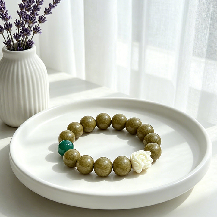 Dewy Jasmine Pearl R-B64 丨Jasmine & Green tea Floral Blend BracelAncient Chinese Fragrance Formula from Traditional Scent Records