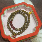 Golden Wood Dual R-B65丨Dual Loop Woody Herbal Scent Bead Wrist Ornament, Ancient Oriental Vintage Wearing Fragrance