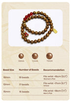 Golden Wood Dual R-B65丨Dual Loop Woody Herbal Scent Bead Wrist Ornament, Ancient Oriental Vintage Wearing Fragrance