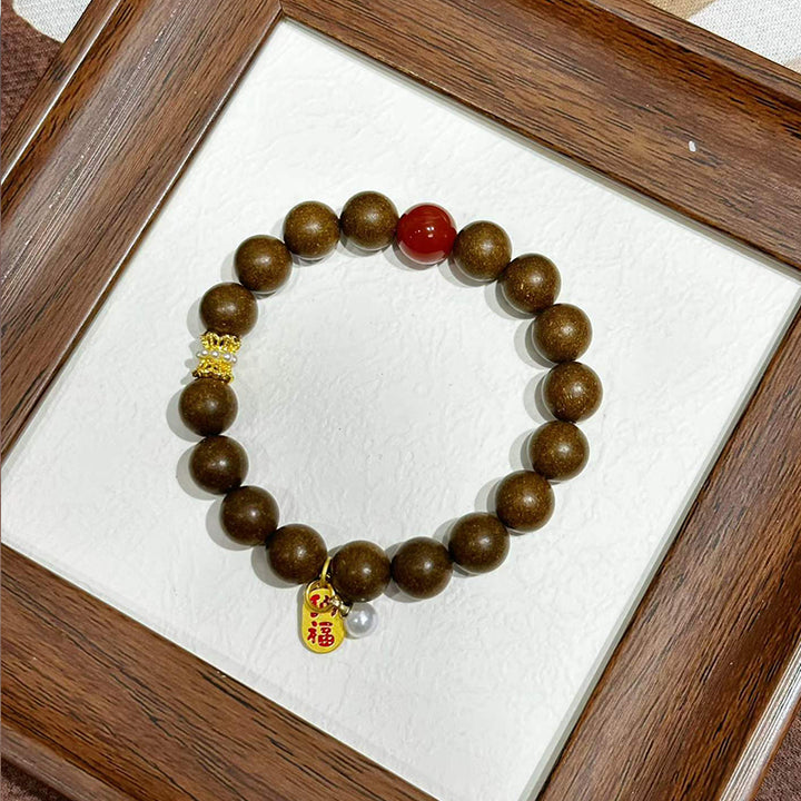 Tibetan Scent R-B66丨Highland Woody Herbal Scent Bead Wrist Ornament, Ancient Tibetan Vintage Wearing Fragrance