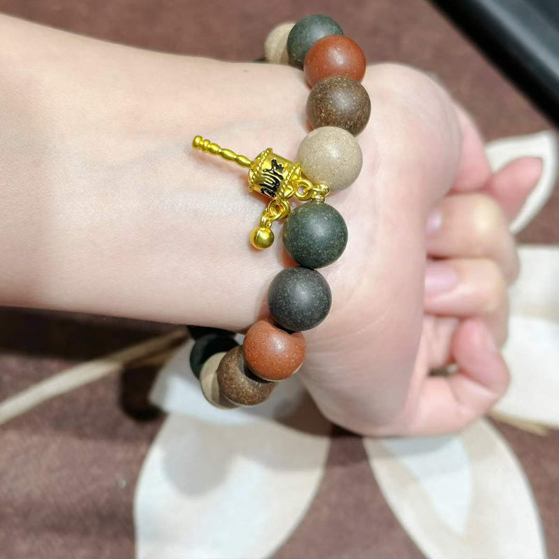 Five Hue Harmony R-B67丨Five Tone Traditional Hand Rolled Multi-Shade Herb Blended Scent Wrist Piece