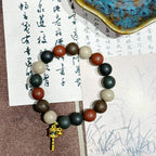 Five Hue Harmony R-B67丨Five Tone Traditional Hand Rolled Multi-Shade Herb Blended Scent Wrist Piece