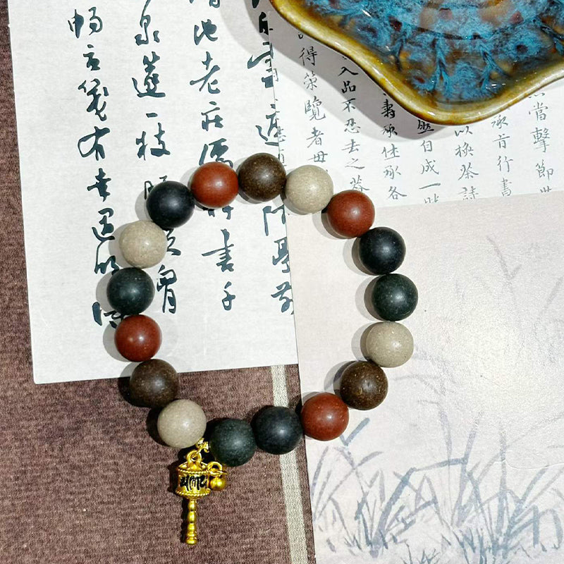 Five Hue Harmony R-B67丨Five Tone Traditional Hand Rolled Multi-Shade Herb Blended Scent Wrist Piece