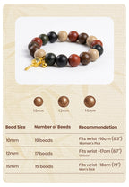 Five Hue Harmony R-B67丨Five Tone Traditional Hand Rolled Multi-Shade Herb Blended Scent Wrist Piece