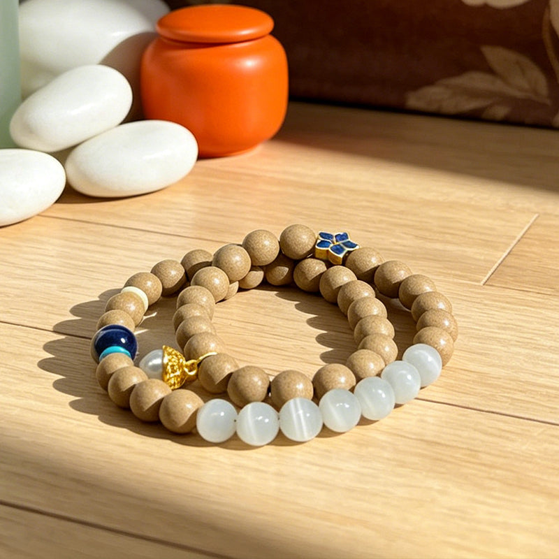 Cloud Amber Scent R-B70丨Cool Woody Frankincense Scent Bead Wrist Ornament, Ancient Song Dynasty Vintage Wearing Fragrance