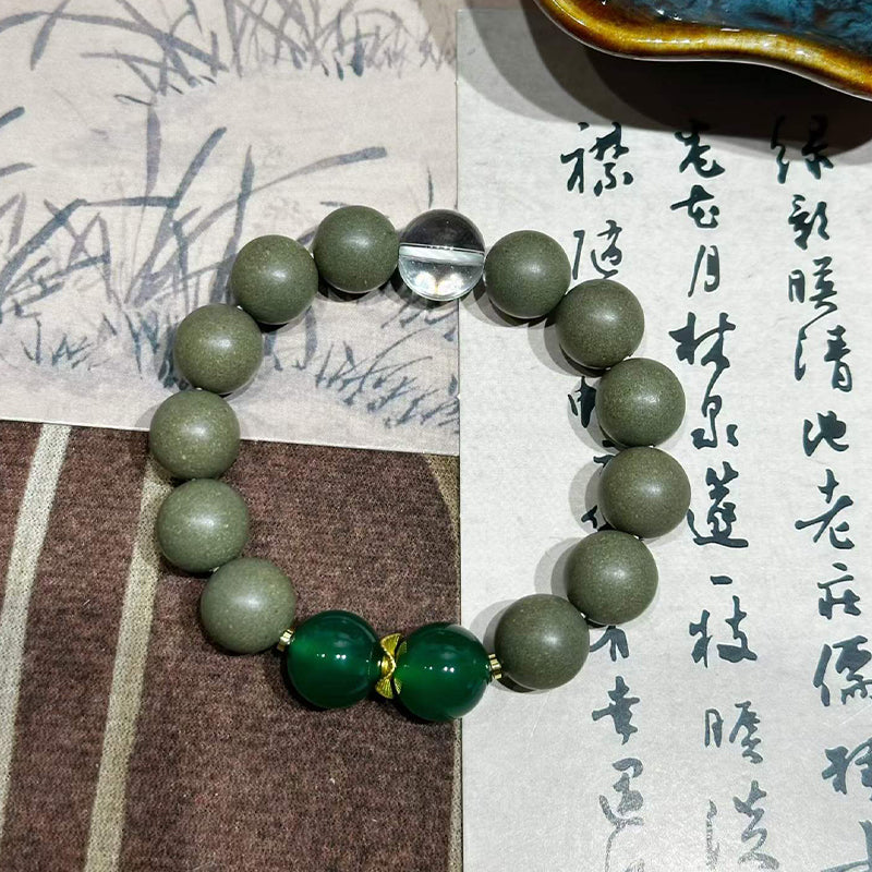 Cypress Sunlit  R-B72丨Traditional Chinese Hand Rolled Green Herb Scent Wrist Piece Gentle Warm Forest Scent for Daily Peaceful Vibe