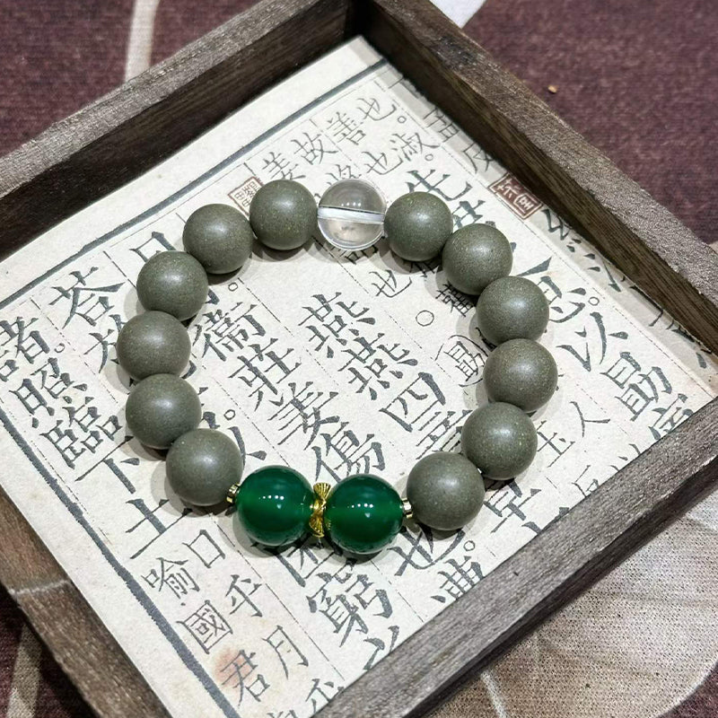 Cypress Sunlit  R-B72丨Traditional Chinese Hand Rolled Green Herb Scent Wrist Piece Gentle Warm Forest Scent for Daily Peaceful Vibe