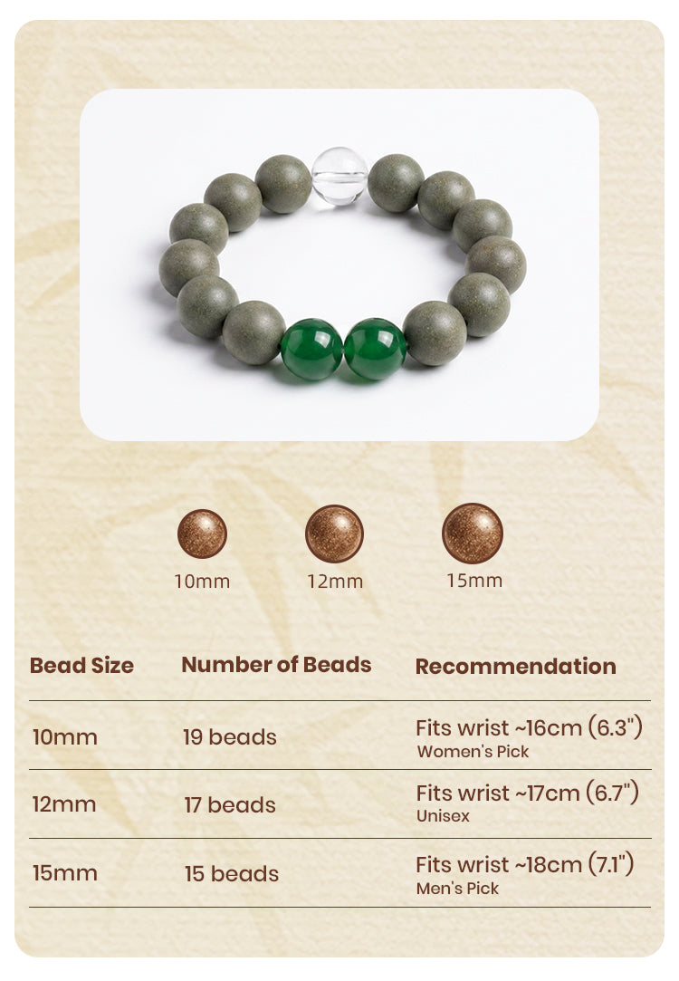 Cypress Sunlit  R-B72丨Traditional Chinese Hand Rolled Green Herb Scent Wrist Piece Gentle Warm Forest Scent for Daily Peaceful Vibe